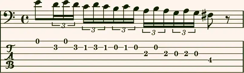 The piece's motif in musical notation.