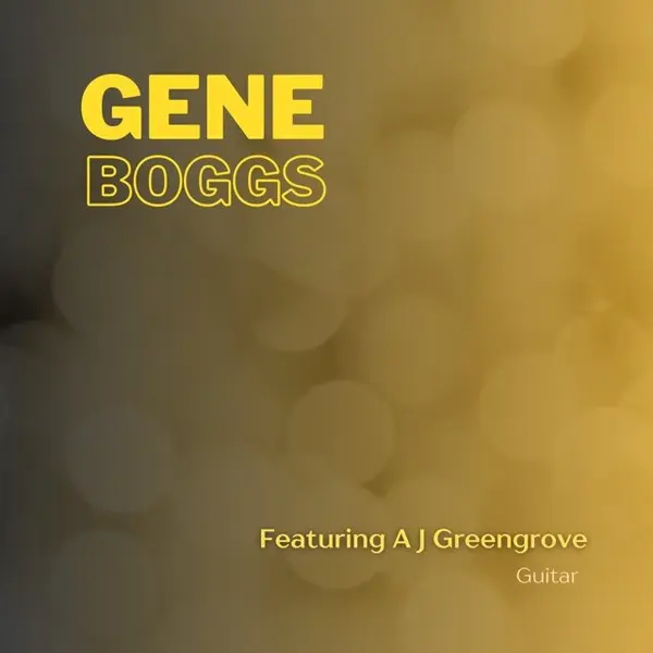 A yellowish abstract album cover art for album 'Eponymous' by Gene Boggs.
